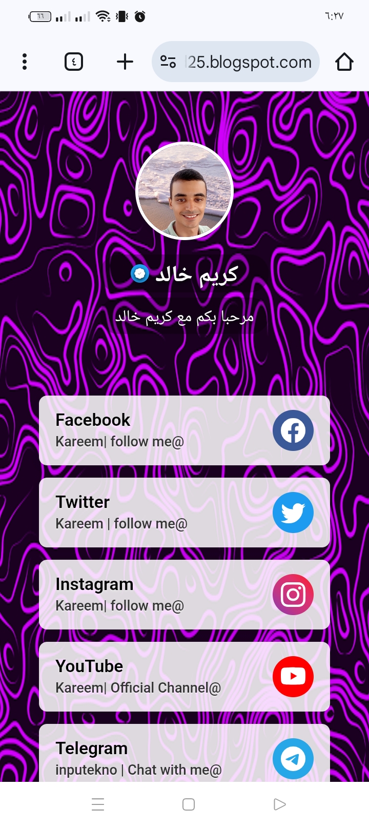 تصميم صفحة تعريف 2